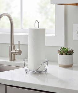 Modern Stainless Steel Hexagon <b>Paper</b> Holder Free Standing <b>Kitchen</b> Towel Dispenser Minimalist Design For <b>Kitchen</b> And Bathroom Use - Product Image 4