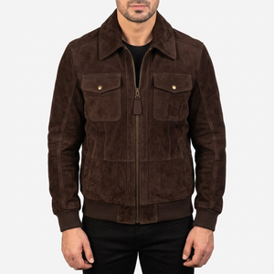 Vestes en daim en gros pour boutiques, logo personnalisé, vêtements en cuir véritable, collections saisonnières d'automne - Product Image 4