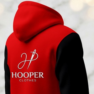 Sudaderas de Moda Sostenible, Tejido Sólido Negro-Rojo, Diseño Personalizado, Tejido Transpirable de Secado Rápido, Oferta de Invierno - Product Image 5