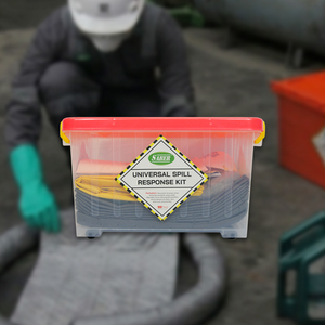 ชุดดูดซับสารเคมีอเนกประสงค์ 10 ลิตร พร้อมกล่องใส ชุดดูดซับฉุกเฉินขนาดกะทัดรัด สำหรับควบคุมการรั่วไหลของน้ำมัน สารเคมี และของเหลว ใช้ในอุตสาหกรรม - Product Image 3