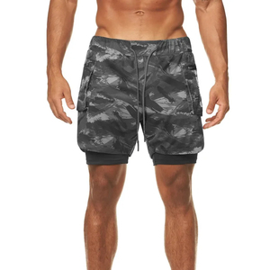 Custom Camouflage Print Training <b>Shorts</b> with Compression Spat Gym Apparel Wholesale Supplier Low MOQ Workout Athletic <b>Shorts</b> Set - Product Image 2
