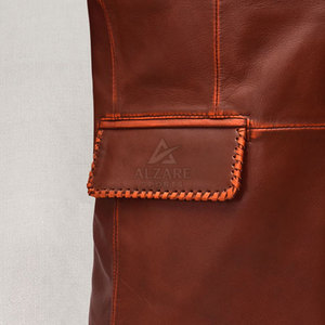 เสื้อเบลเซอร์หนังสุดหรู ดีไซน์เรียบหรู ปิดด้วยกระดุม สวมใส่สบายตลอดวัน - Product Image 5