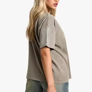 Camisetas de Mujer, Talla Grande, Manga Corta, Corte Ajustado, a Rayas, Casuales, Diseño Personalizado, Cuello Redondo - Product Image 2
