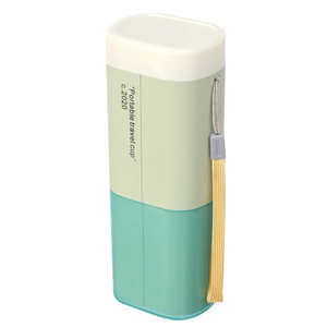Multifunction Plastic Rectangle Stand <b>Toothbrush</b> Organizer with Wash Mouthwash Cups Portable Travel Design Convenient Storage - Product Image 1
