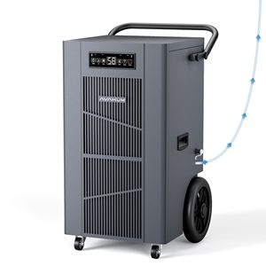 320 Punti. 9.000 mq Deumidificatore Industriale Commerciale Senza Secchio Ft. Bucket Less Grigio con Pompa 320 Pt. 9.000 mq Deumidificatore senza secchio Ft. Bucket Less - Product Image 2