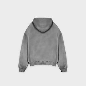 Traje de Jogger gris personalizable para hombre 100% algodón de alta calidad Boxy Hoodie pantalones de chándal con tamaño personalizado y diseño de logotipo - Product Image 5