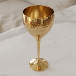 Ensemble de gobelets à vin modernes en acier inoxydable plaqué or mat, incassables, pour mariage, fête et décoration de bar à domicile - Product Image 2