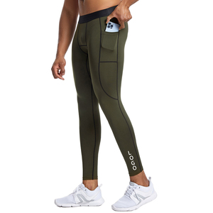 High Quality Custom <b>Men</b> <b>Compression</b> Leggings Quick Dry Anti-Bacterial Breathable Elastic Waist Fitness Running Jogger Pants OEM - Product Image 2