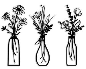 Décoration murale en métal sur le thème naturel pour un intérieur magnifique, décoration murale élégante pour le salon - Product Image 3