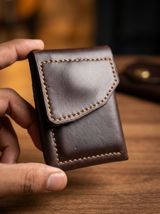 Anwar Enterprises - Cartera Delgada de Cuero Genuino con Cierre Magnético Vintage, Tarjetero para Hombre, Uso Diario - Product Image 2