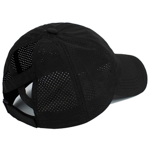 Casquette de baseball unisexe pour adultes, 6 panneaux, en coton noir uni, ajustement réglable, style décontracté - Product Image 4