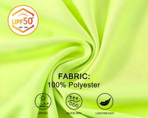 Camiseta Deportiva de Manga Larga para Hombre, Color Amarillo Neón, Transpirable, Ligera, para Entrenamiento, Gimnasio, Running y Deportes - Product Image 6