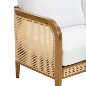 Ensemble de canapés d'extérieur en teck moderne et écologique avec table basse, sièges de jardin pour 4 personnes, résistant aux intempéries, meubles de patio - Product Image 5
