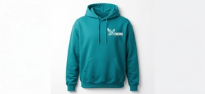 Custom <b>Bad</b> Influence Hoodie Light Blue Oversized Pullover Sweatshirt Streetwear Casual Athletic <b>Men</b> Women Wholesale OEM - Product Image 2
