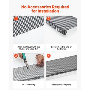 Grille de protection robuste pour gouttière en acier thermolaqué, 75 pieds de long, épaisseur 0,04, nouvelle génération, anti-feuilles et anti-débris - Product Image 5