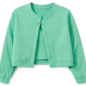 Cárdigan de Punto Transpirable Antipilling Negro para Mujer con Logotipo Personalizado, Manga Larga, Cuello con Botones, Estilo Casual, Color Sólido - Product Image 5