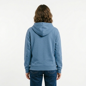 Sweat-shirt à capuche en molleton personnalisé pour femme, fermeture éclair intégrale, coton, poche kangourou, OEM - Product Image 2