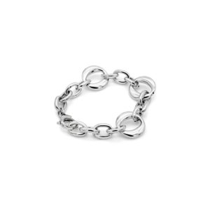 Bracelet chaîne à maillons ovales lisses de tailles variées - Product Image 1
