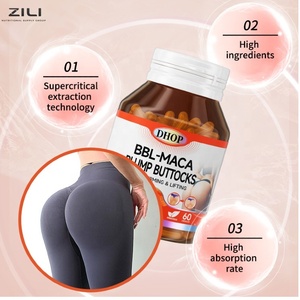 Capsules ZILI BBL Maca <span class=keywords><strong>pour</strong></span> l'amélioration des fesses chez la femme - Riches en protéines, <span class=keywords><strong>pour</strong></span> des fesses plus volumineuses, plus rondes, rehaussées, des courbes des hanches et des cuisses plus prononcées, modelage et raffermissement du <span class=keywords><strong>corps</strong></span> - Product Image 2