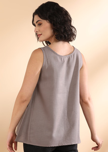 Maaesa - Top de Verano Ligero para Mujer, Diseño Casual, Cuello Redondo, Sin Mangas, Estampado Tie-Dye, Colección de Diseñador - Product Image 2