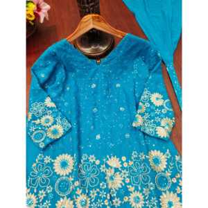 Conjunto de mujer Georgette bordado de diseñador Plazzo y Dupatta - Product Image 6