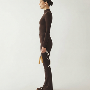 Vêtements de sport pour femmes avec logo personnalisé, legging évasé pour l'entraînement, pantalon de fitness taille basse, legging de yoga sans couture pour femmes - Product Image 3