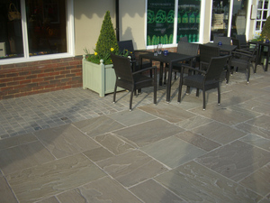 Kit de Patio Circular de Piedra Arenisca Verde GROCON Raj, Diseño Moderno para Exteriores y Jardín (1.8m 2.4m 3m) - Product Image 4