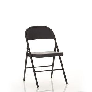 Chaise pliante tout acier à double renfort noire - Sièges de bureau - Product Image 1