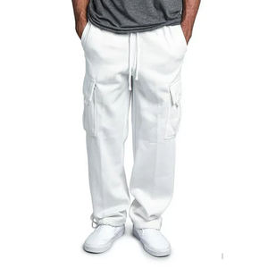 Men <b>White</b> <b>Cargo</b> Work Pants Polyester Comfortable CE Certified Breathable Holster Pockets for Workwear 2026 - Product Image 5
