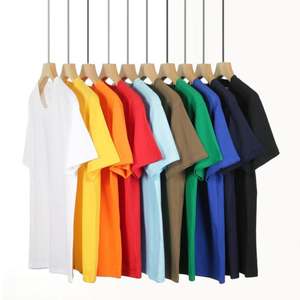 T-shirt ample et respirant en coton 100 % tricoté 180 g/m² pour hommes et femmes, vente en gros directe usine Chine - Product Image 1