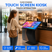 32 43 55 Inch Layar Sentuh Horizontal Kiosk Digital Signage Interaktif Tipe Lantai