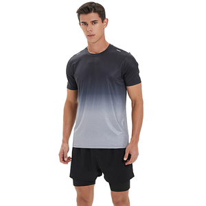 Camiseta Unisex de Manga Corta con Estampado Digital en Degradado de Color, 160g, Cuello Camisero, 100% Poliéster, Corte Regular, para Todas las Temporadas, Deportiva - Product Image 3
