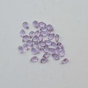 6x8mm Rare naturel rose améthyste à facettes poire coupe pierre précieuse en vrac pour la fabrication de bijoux fournisseur en gros pierre d'améthyste à vendre - Product Image 1