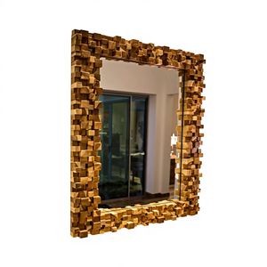 Handmade Solid <b>Wood</b> Frame Mirror Wall Mounted Decorative Wooden Mirror for Home Living Room Bedroom Hotel Decoration <b>Wood</b> Frames - Product Image 1