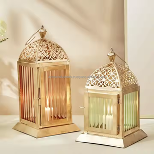 metal Candle Lantern Factory Hot Sell Home Ramadan Decorations Hanging Glass Candle Christmas - Product Image 3