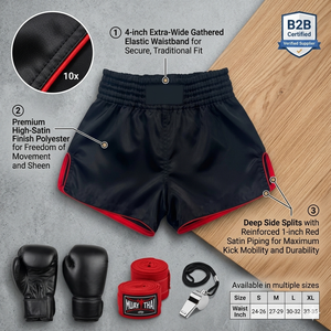 Pantalones Cortos de Kickboxing, Grappling, Jiu-Jitsu, Judo, Boxeo, Muay Thai, MMA, Talla Grande, Marca BETHERIVAL - Product Image 2