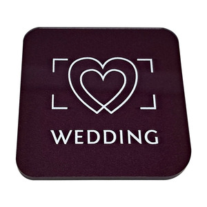 Imán Acrílico Cuadrado con Doble Corazón para Refrigerador, Decoración de Boda, Recuerdo, Regalo - Product Image 1