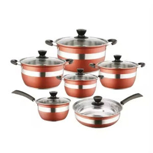 Juego de Ollas y Sartenes Clásico de Aluminio de Triple Capa con Cuerpo Tri-Ply para un Calentamiento Uniforme, Apto para Horno y Lavavajillas, Ecológico - Product Image 1