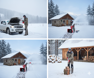 Gants de travail en cuir pour le jardinage, la mécanique, l'entrepôt, résistants aux chocs, doublure absorbant la transpiration, gants isolés pour conducteur, rouge - Product Image 6