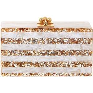 Pochette de soirée pour femmes artisanale, accessoire de mariage en résine de cristal de designer - Product Image 3