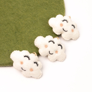 Adorno de Fieltro de Lana con Forma de Nube Sonriente, Formas de Fieltro, Decoración de Nubes de Fieltro, Juguetes Interactivos para Niños, Accesorios para Fotos de Recién Nacidos - Product Image 3