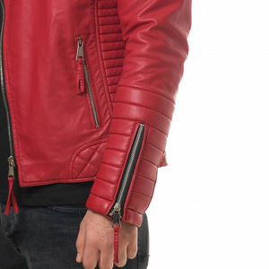 Blouson en cuir d'hiver grande taille pour homme, col montant, logo personnalisé, service OEM, respirant, séchage rapide, haute qualité - Product Image 5