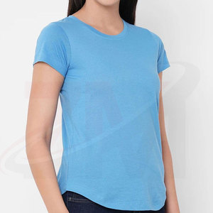 Camisetas de Mujer de Último Diseño de Fabricante Pakistaní, Estilo Cuello Redondo, Ropa Casual, Logotipo Impreso, Camisetas Ligeras para Mujer - Product Image 3