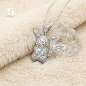 Pendentif Pikachu de luxe serti de diamants, collier personnalisé avec pendentif de personnage de dessin animé pour fournisseur de bijoux en gros - Product Image 3