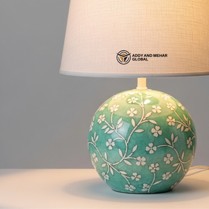 Lampe de table haut de gamme en os incrusté, motif floral traditionnel, vente en gros sur mesure - Product Image 3