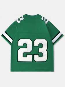 Maillot de football personnalisé en mesh vert 23 APPAREL ARC, T-shirt de sport unisexe, OEM, marque privée, vente en gros, USA, en vrac - Product Image 4