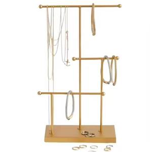 Support de présentation de bijoux en métal attrayant pour colliers et boucles d'oreilles - Product Image 1