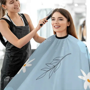 Cape de coiffure confortable à imprimé floral, textile résistant à l'eau, cape de barbier professionnelle pour salon, coupe de cheveux, coloration des cheveux - Product Image 6