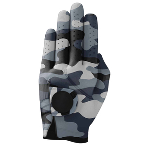 Gants de golf professionnels pour hommes, cuir d'agneau véritable de haute qualité, blanc et noir, protection antidérapante de la paume, fermeture à boucle auto-agrippante - Product Image 1