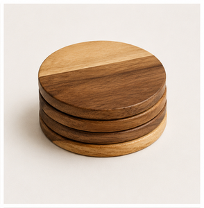 Wholesale Round Wooden <b>Coaster</b> Natural Two-Tone Heat-Resistant <b>Drink</b> <b>Coasters</b> <b>For</b> Coffee Table Bar And Office Decoration On Sale - Product Image 5